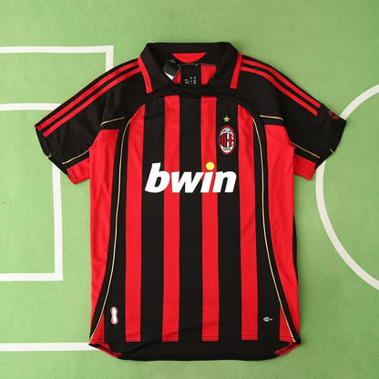 A.C.Milan 06/07 Season Red Away Retro Football Jersey