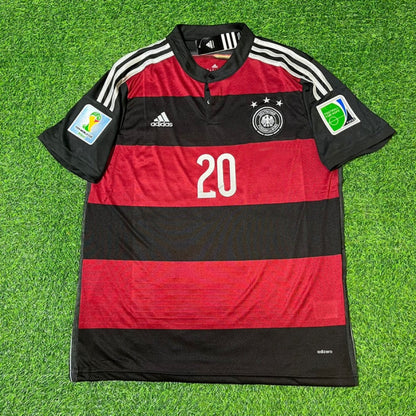 Germany World Cup 2014 Jerome Boateng Deutschland Brazil Black Red Retro Football Jersey