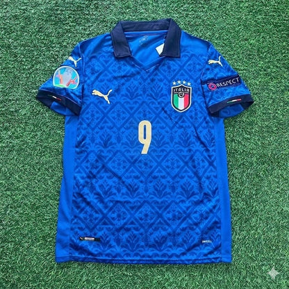 Italy EURO 2020 Andrea Belotti #9 Final Retro Football Jersey