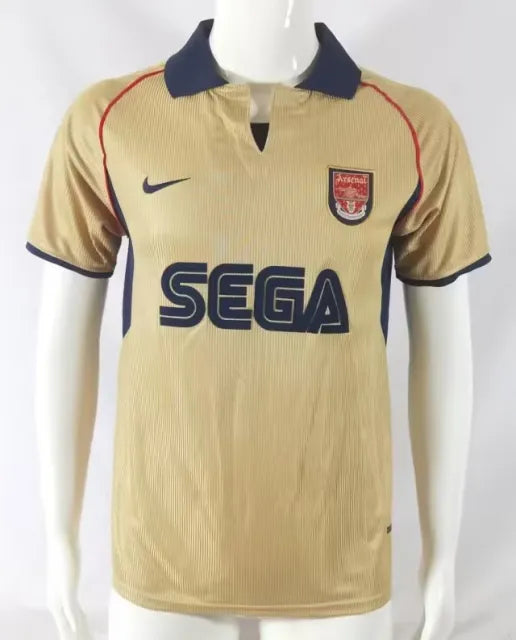 Arsenal 2001 2002 Retro Golden Football Jersey