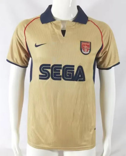 Arsenal 2001 2002 Retro Golden Football Jersey