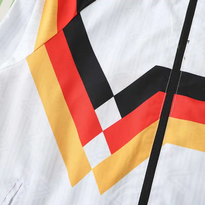 Germany World Cup 1990 Deutschland Retro Double Sides Windbreaker - Reversible Jacket Black