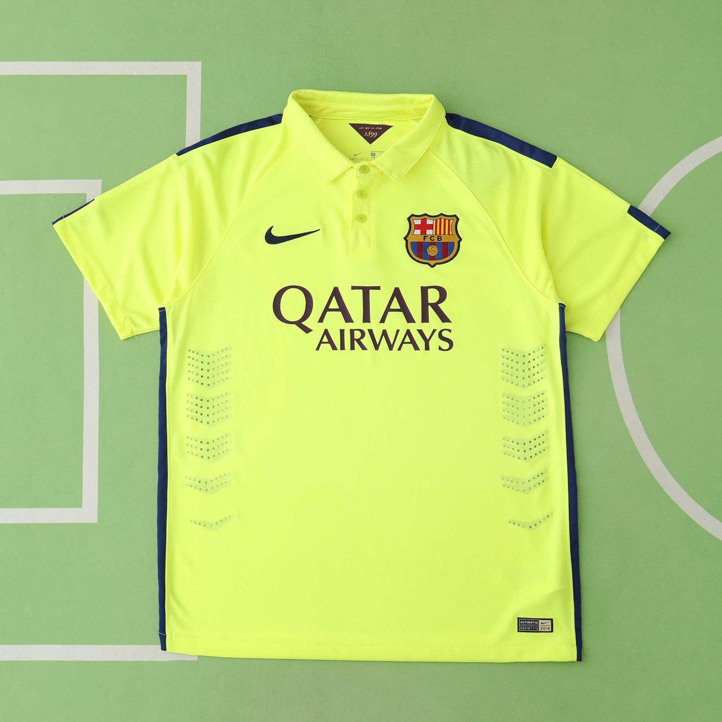 Barcelona Luis Suarez 14/15 Retro Yellow Jersey Maillot Trikot Maglia Soccer Kit