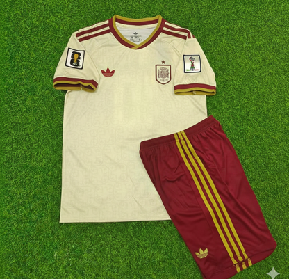 Spain World Cup 2026 Pau Cubarsi #22 Away Kids Football Jersey