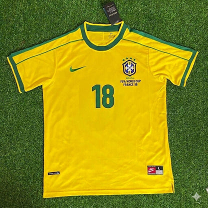 Brazil World Cup 1998 Leonardo Araújo #18 Retro Football Jersey