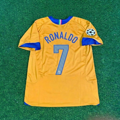 Cristiano Ronaldo #7 Juventus Yellow Third Retro Football Jersey Paradise Edition