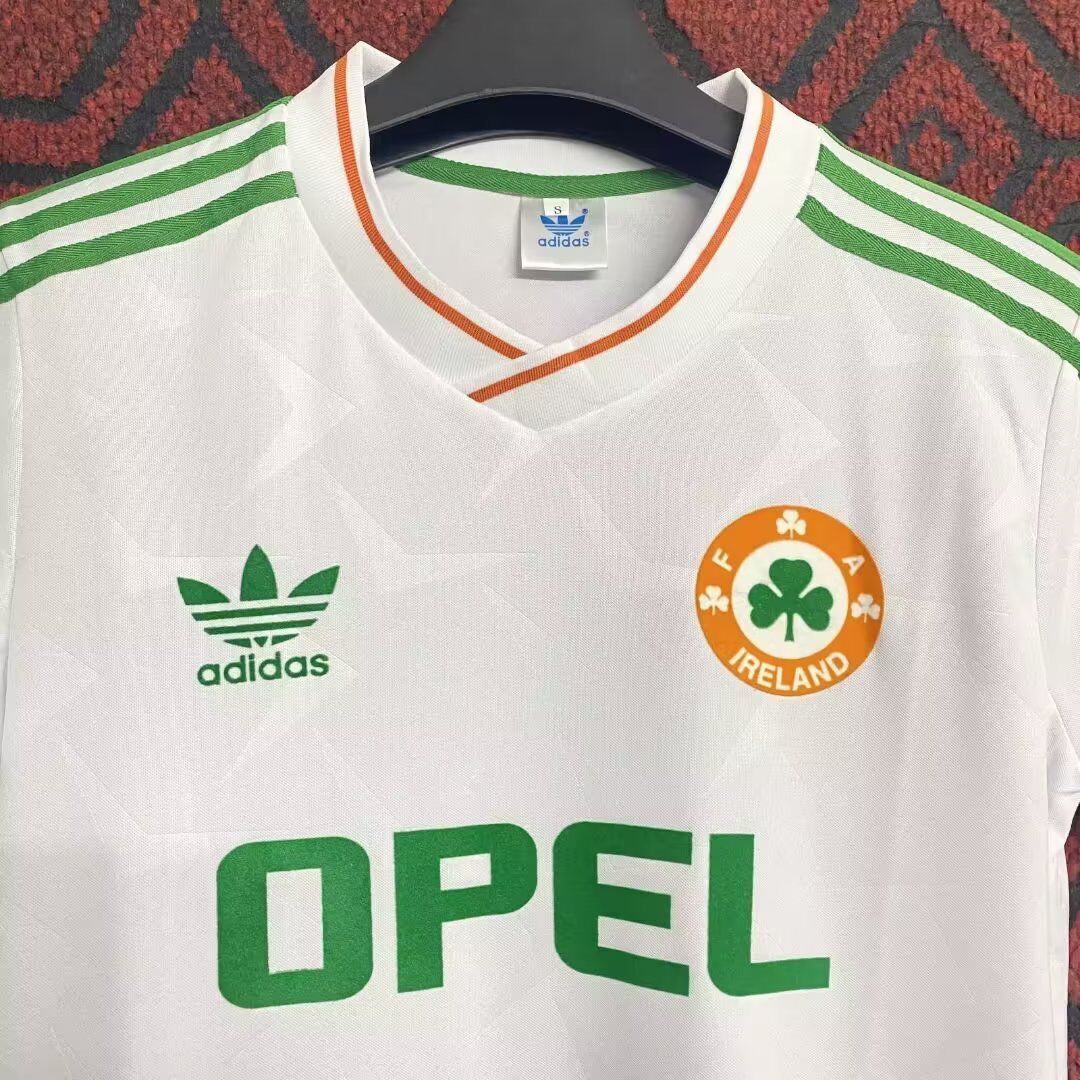 Ireland White Legendary Anniversary Retro Football Jersey Collection