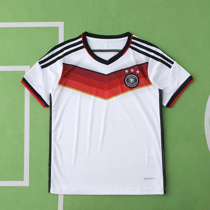 Germany World Cup 2014 Deutschland White Retro Kids Football Jersey Kit