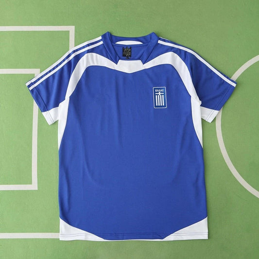 2004 Greece EURO Final Blue Retro Home Kit Jersey Soccer Kit