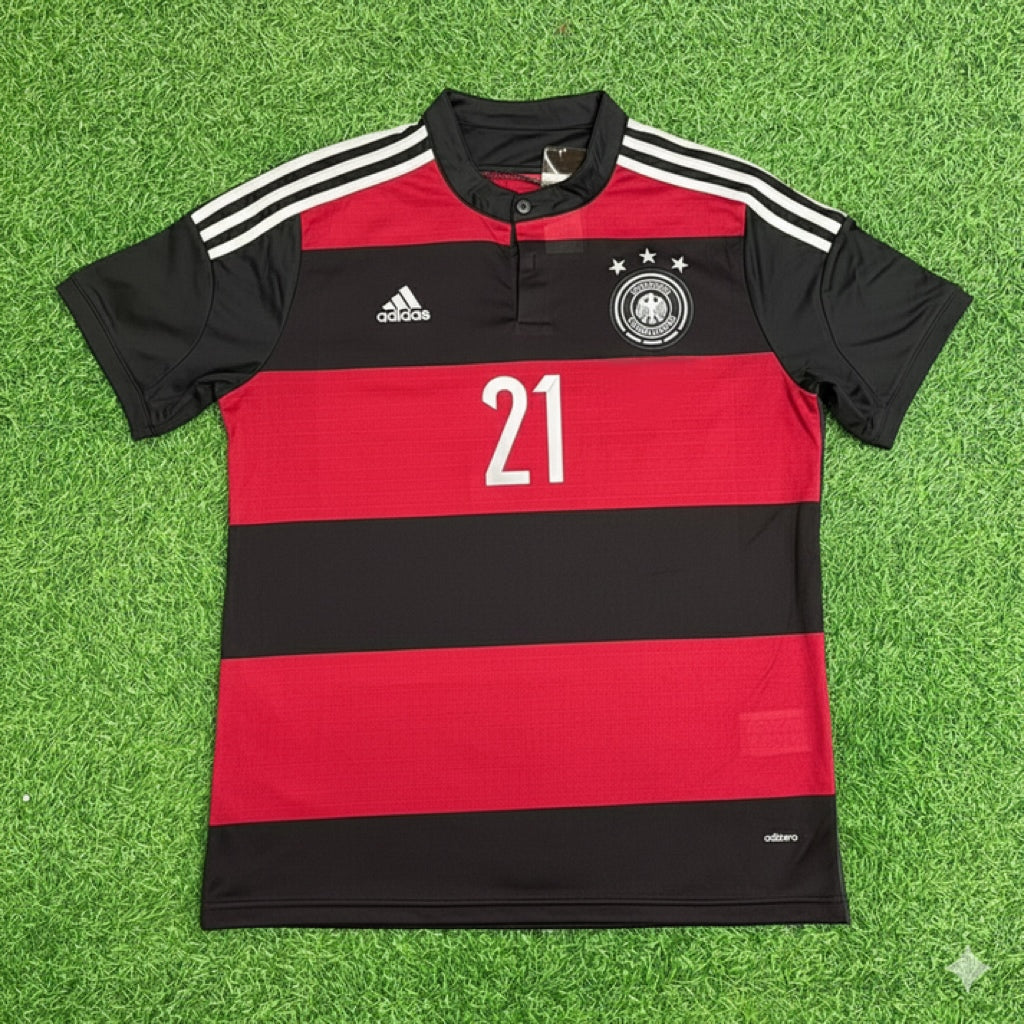 Germany World Cup 2014 Marco Reus Deutschland Brazil Black Red Retro Football Jersey