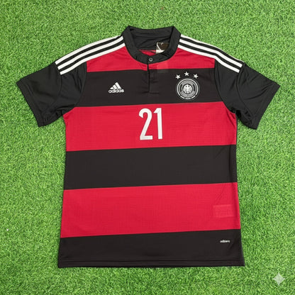 Germany World Cup 2014 Marco Reus Deutschland Brazil Black Red Retro Football Jersey