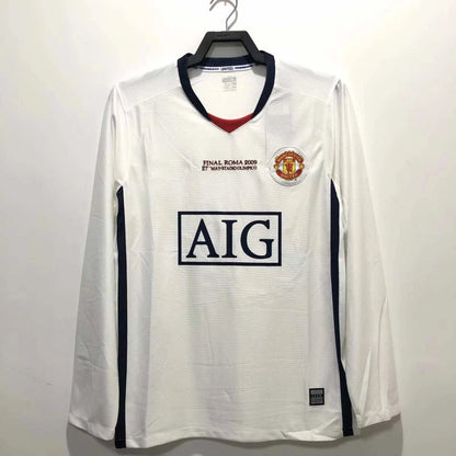 Manchester United Retro 2007 08 Retro black Long Sleeve Football Jersey Knitwear