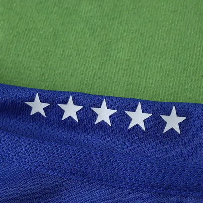 Brazil 2006 Season Away Blue Retro Football Jersey