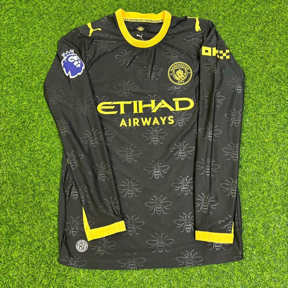 Jeremy Doku #11 Manchester City 2026-2027 Away Black Long Sleeve Football Jersey