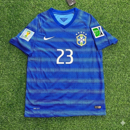 Maicon 23- 2014 World Cup Retro Blue Football Jersey