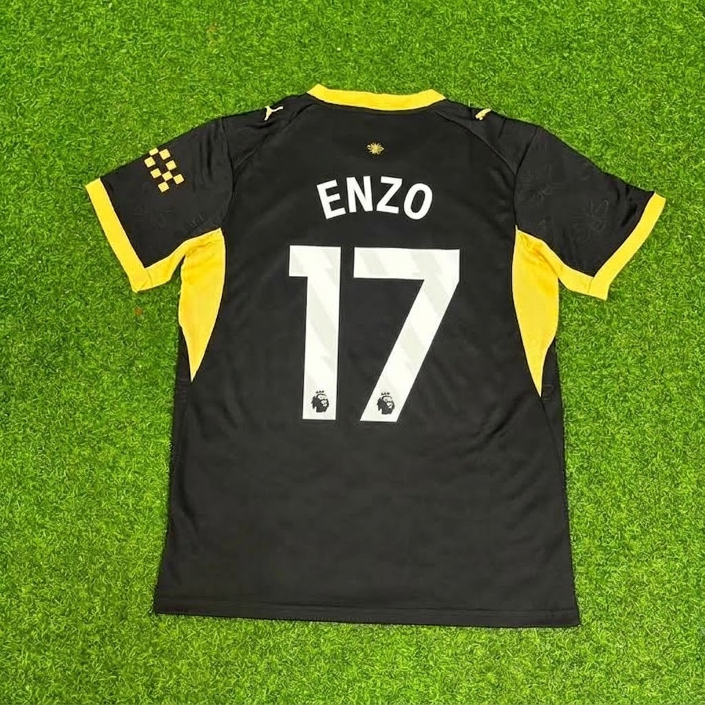 Enzo Fernandes #17 Manchester City Away Black 2027 Football Jersey