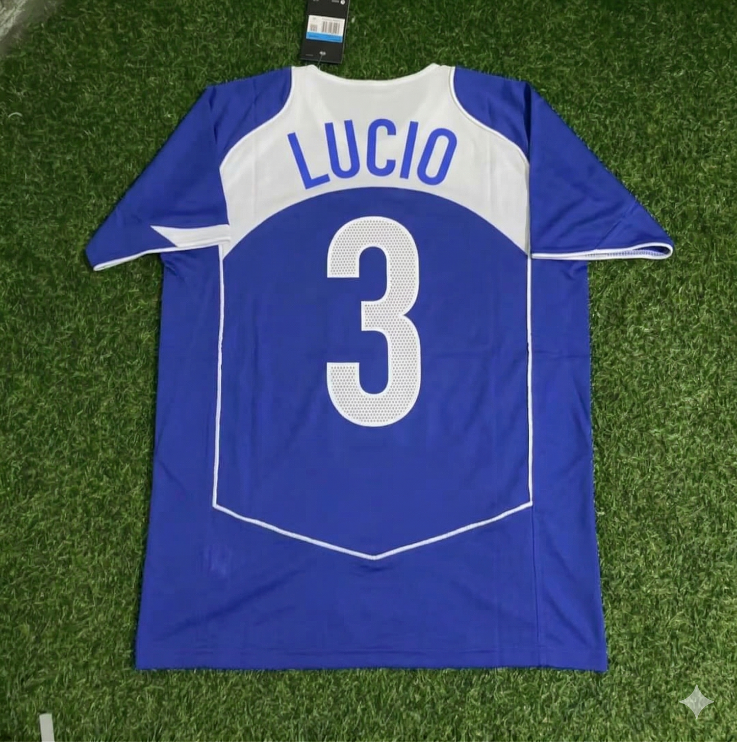 Lucio Brazil 2004 Blue Retro Football Jersey Collection