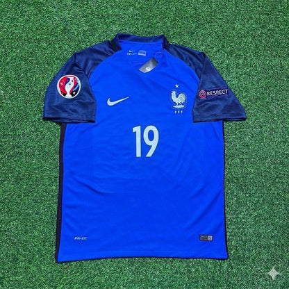 France EURO 2016 Bacary Sagna #19 Home Retro Football Jersey