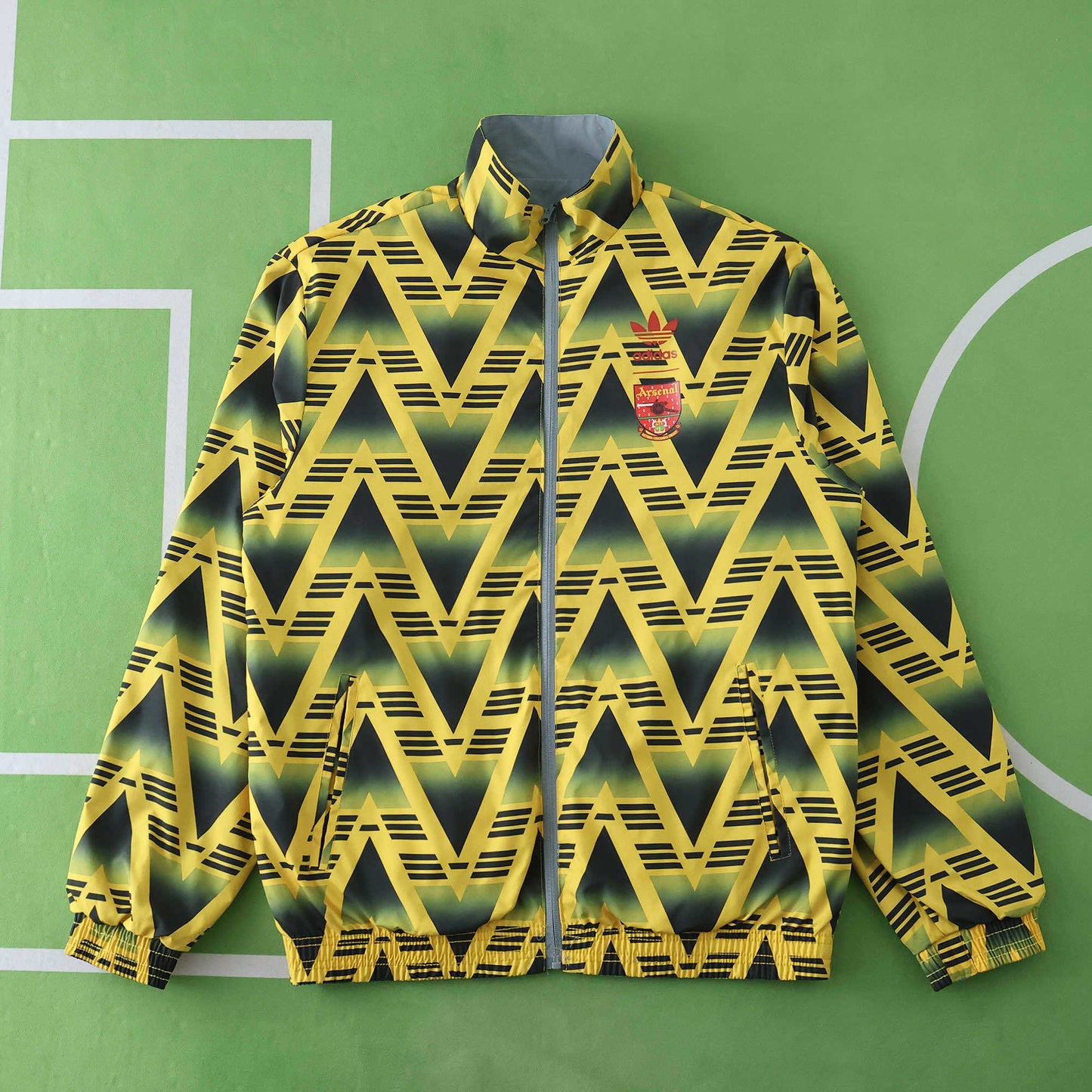 Arsenal Retor 1992/93 Yellow Both Sides Windbreaker