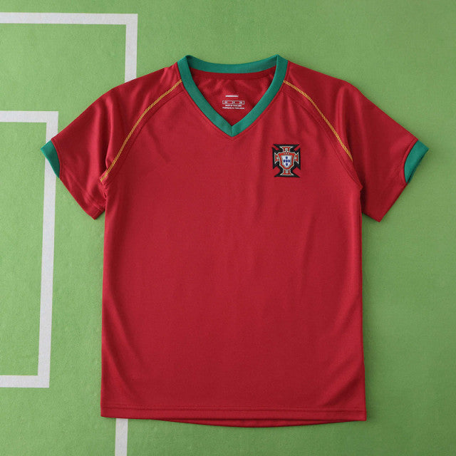 Portugal 2006 Season Home Kids Retro Football Jersey