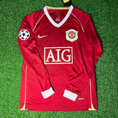 Gabriel Heinze #4 Manchester United 2006 2007 Red Golden Football Jersey