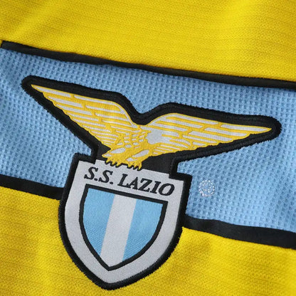 Lazio 98/99 Season Away Yellow Retro Football Jersey