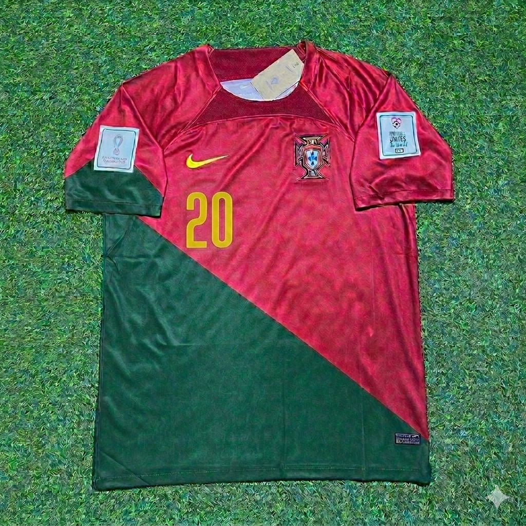 Portugal World Cup 2022 João Cancelo #20 Home Retro Football Jersey