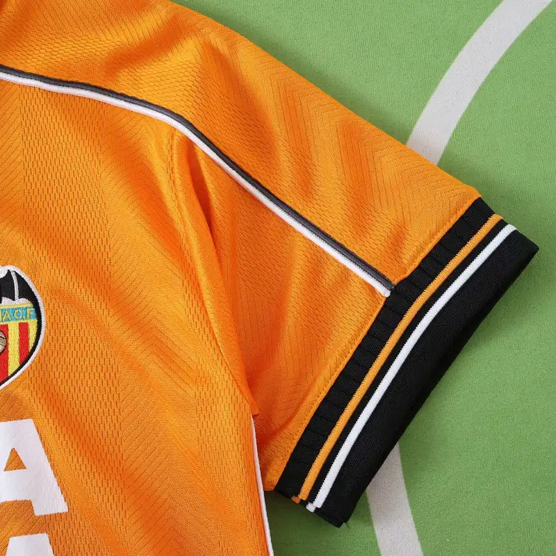Gaizka Mendieta Valencia 1999 2000 Orange Retro Football Jersey Kit