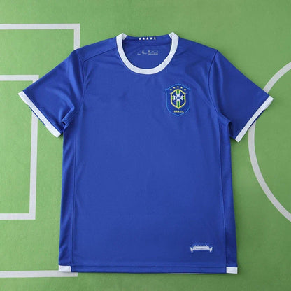 Brazil 2006 Season Away Blue Retro Football Jersey