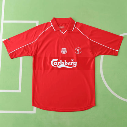 Liverpool 2001 Retro Away White Retro Football Jersey