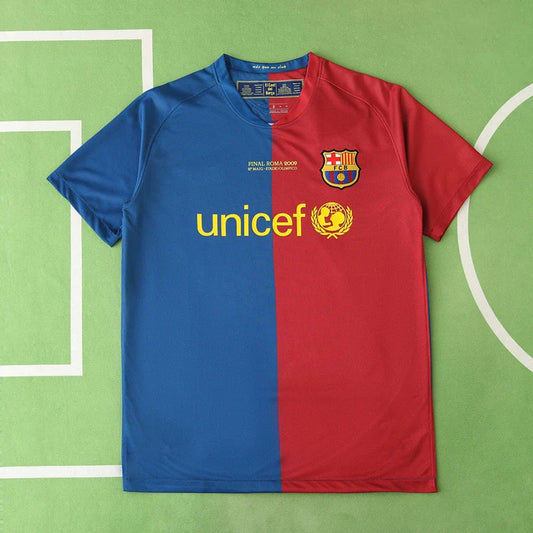 08/09 FC Barcelona Season Home Retro Jersey Trikot Soccer Kit
