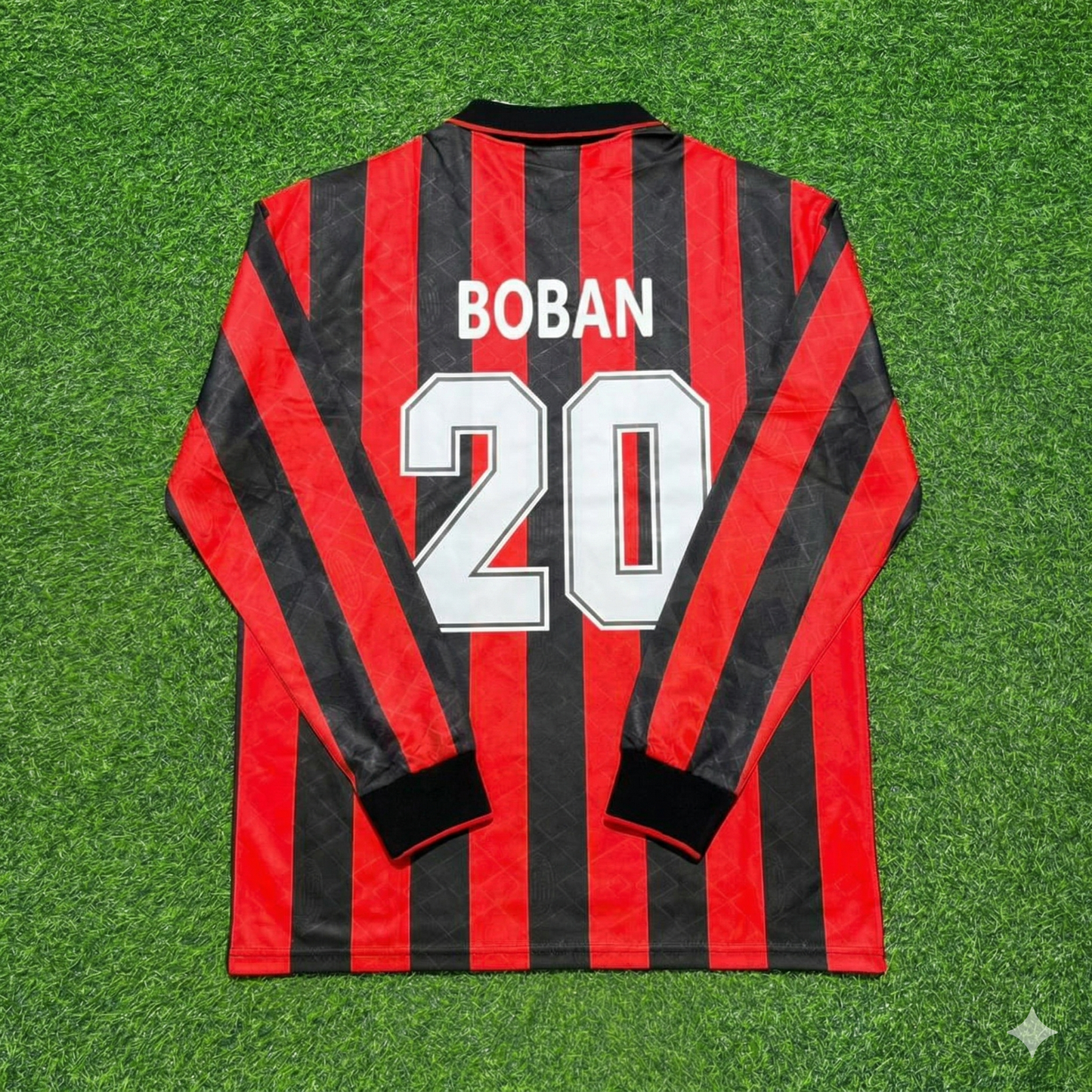 Zvonimir Boban #20 AC Milan 1993 1994 Home Long Sleeve Retro Football Jersey