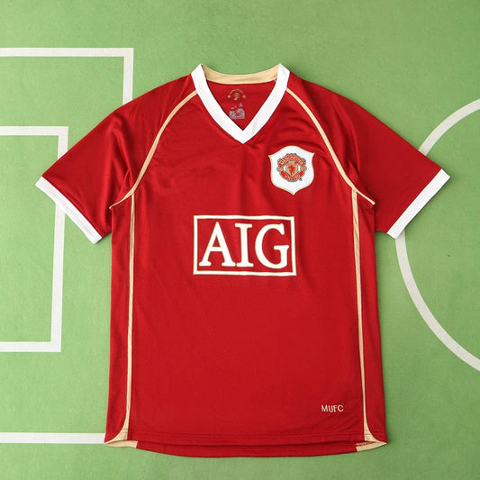 F.C Manchester United 06/07 Season Home Red Retro Jersey Trikot Soccer Kit