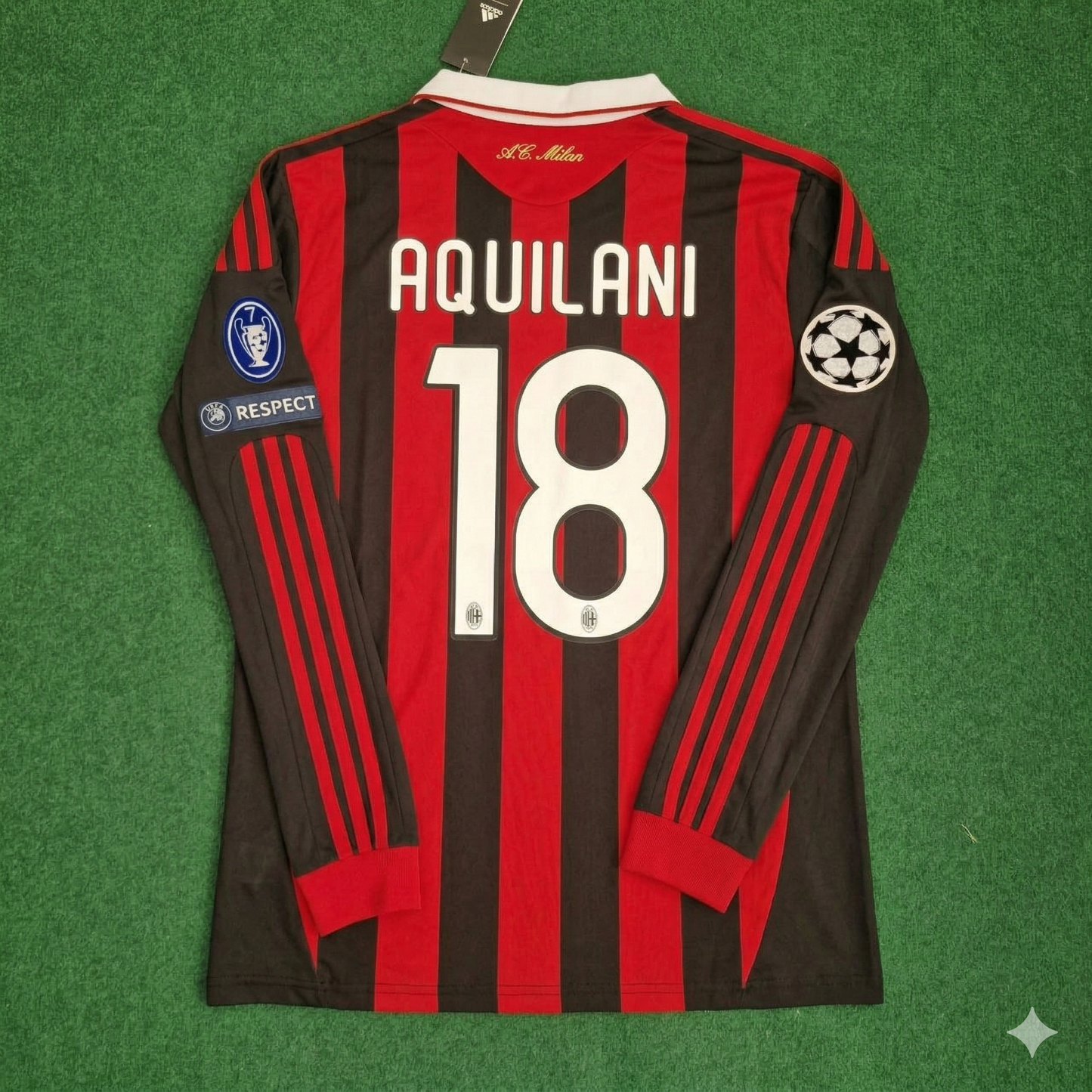 Alberto Aquilani Milan 2009 2011 Retro Long Sleeve Football Jersey