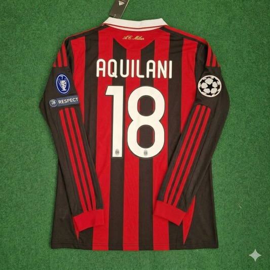 Alberto Aquilani Milan 2009 2011 Retro Long Sleeve Football Jersey