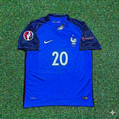 France EURO 2016 Kingsley Coman #20 Home Retro Football Jersey