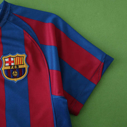 Barcelona 2005 Season Home Kids Retro Football Jersey
