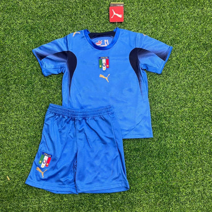 Italy World Cup 2006 Marco Materazzi 23- Final Retro Kids Football Jersey Kinder