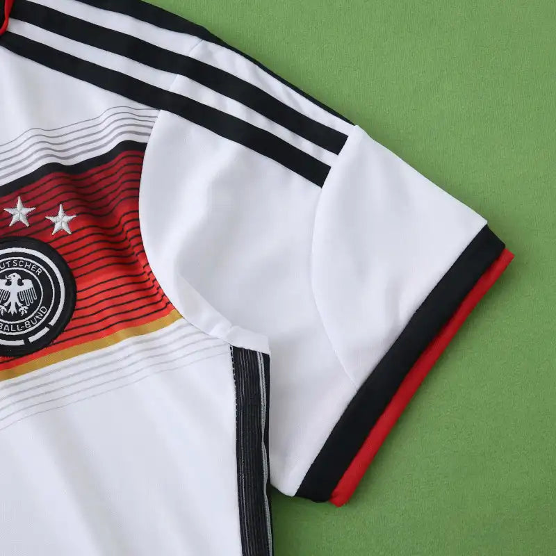 Germany World Cup 2014 Deutschland White Retro Kids Football Jersey Kit