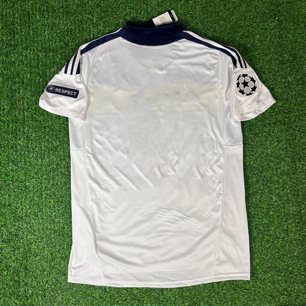 Chelsea 2011/2012 Champions League White Yellow Retro Football Jersey