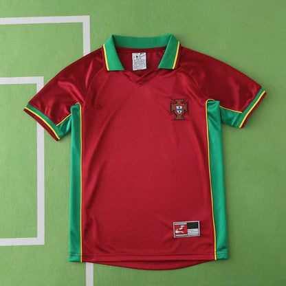Portugal 1998 Season Home Kids Retro Football Jersey