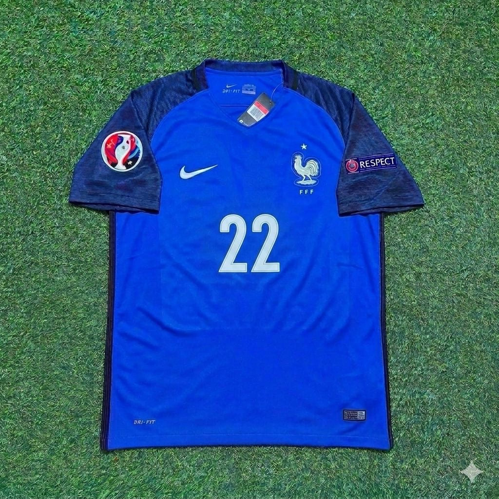 France EURO 2016 Samuel Umtiti #22 Home Retro Football Jersey