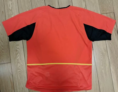 Belgium 2002 Home Retro Red Thailand Football Jersey