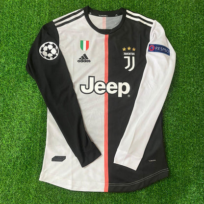 Alex Sandro 12- Juventus Long Sleeve 2019 2020 Retro White Black Football Jersey