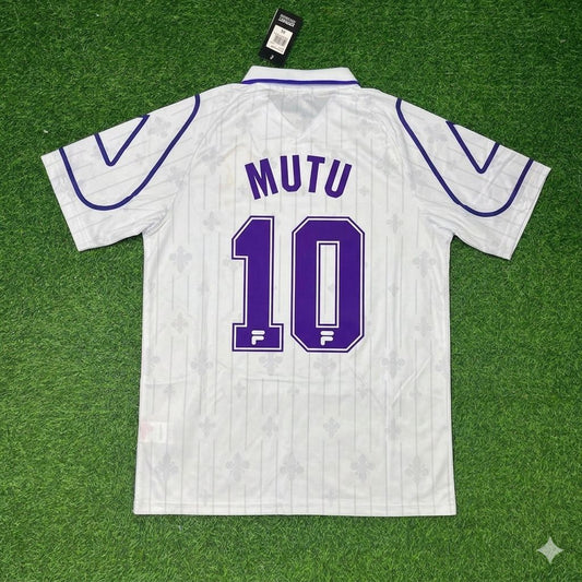 Adrian Mutu Fiorentina White Retro Football Jersey Kit