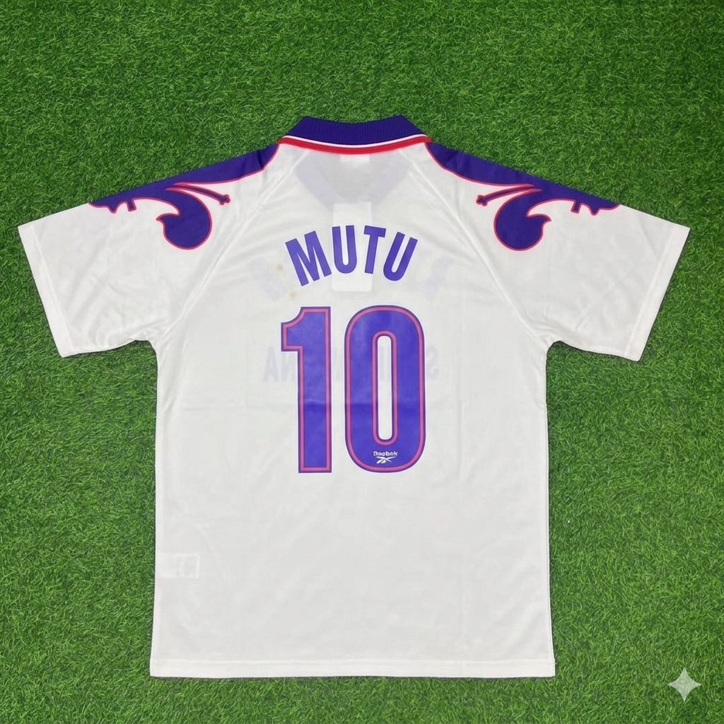 Adrian Mutu Fiorentina Retro White Football Jersey Kit