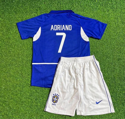 Brazil Adriano Away Kids Football Jersey