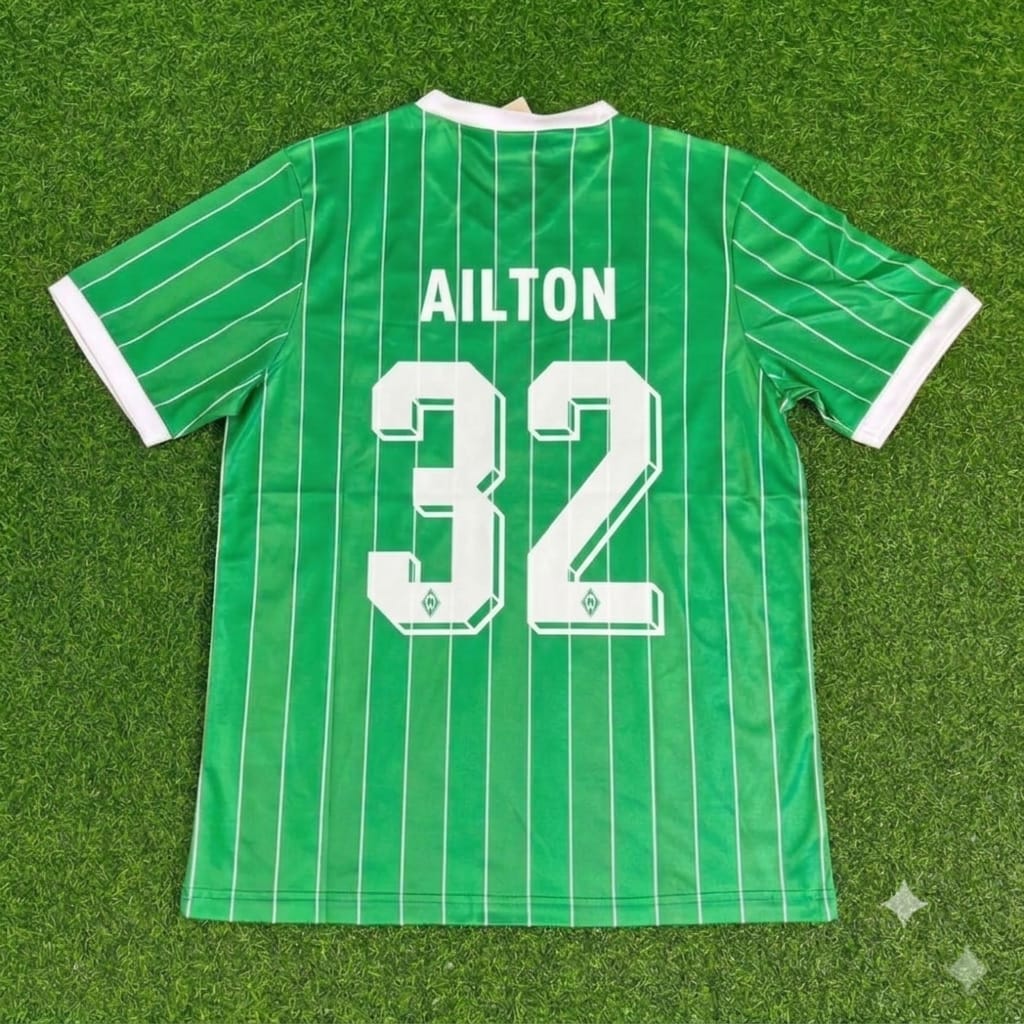 Ailton Werder Bremen 1988-1989 Heim Retro Fußballtrikot Jersey
