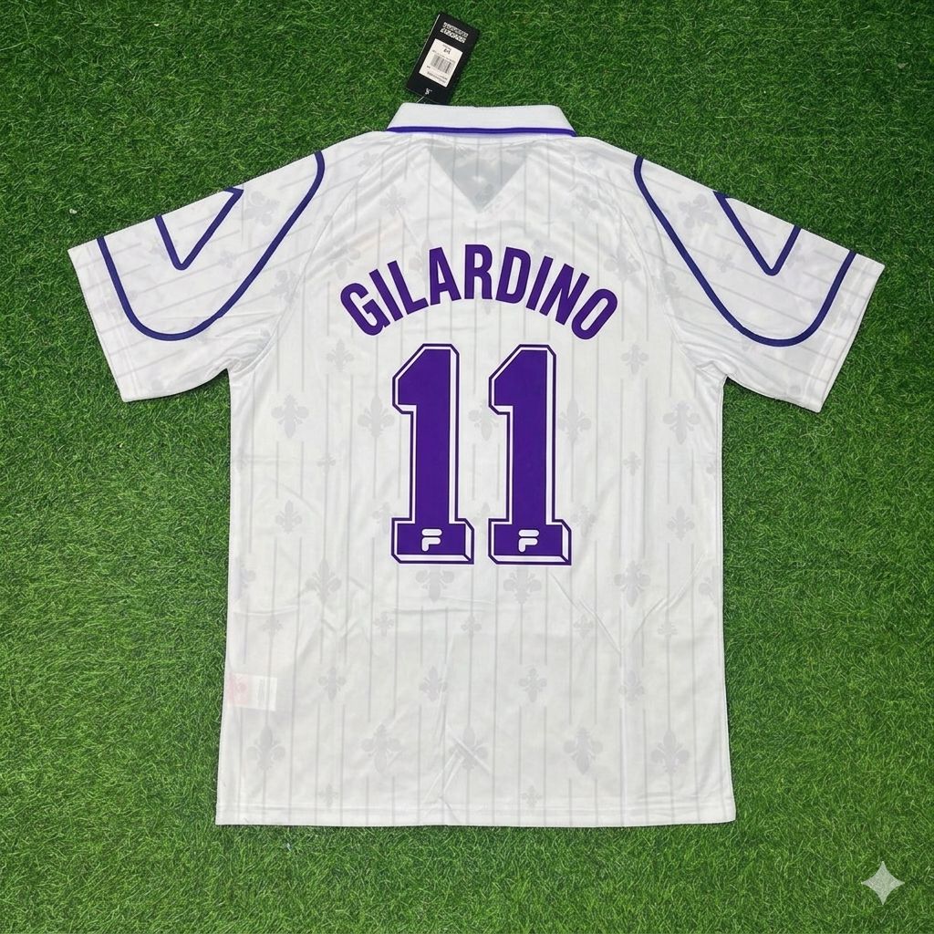 Alberto Gilardino Fiorentina White Retro Football Jersey Kit