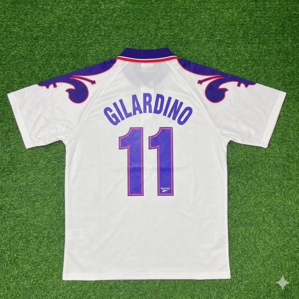 Alberto Gilardino Fiorentina Retro White Football Jersey Kit